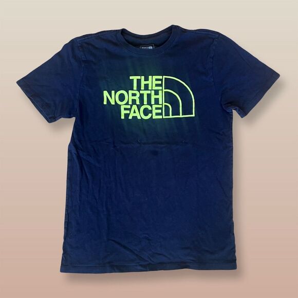 The North Face Men's M Neon Graphic T-Shirt Navy Blue Short Sleeve - Picture 1 of 6